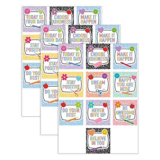Teacher Created Resources® Cool for School Positive Sayings Accents, 3 Packs of 30